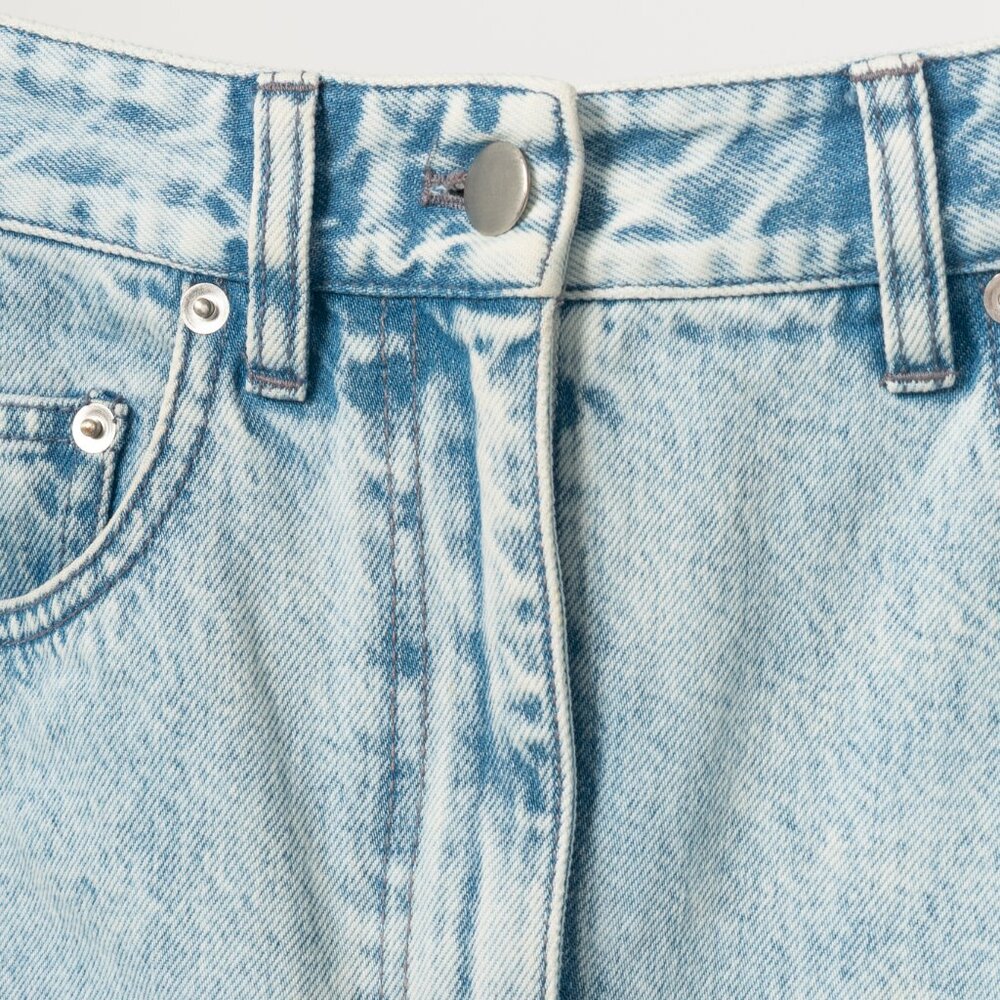 Tibi Sid Acid Iceberg Blue Wide-Leg Jeans - Picture 8 of 12